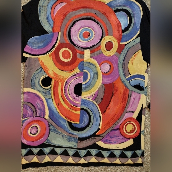 Carole Little Vintage Paris Print One Button Cardigan - Picture 11 of 13